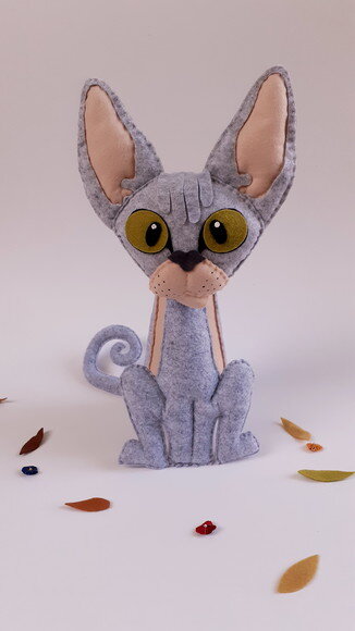 Gato Sphinx em Feltro