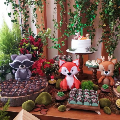 Kit Bichos do Bosque em Feltro 5 Peças
