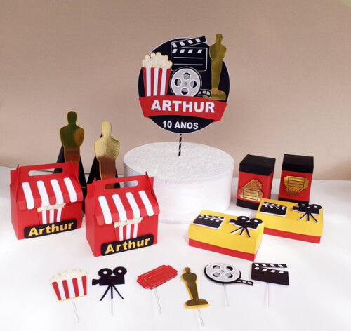 Kit Cinema 25 Peças Papelaria