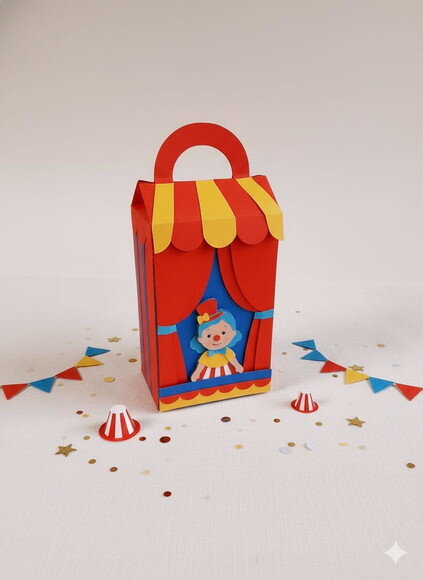 Kit Circo Feltro e Papelaria 28 Peças
