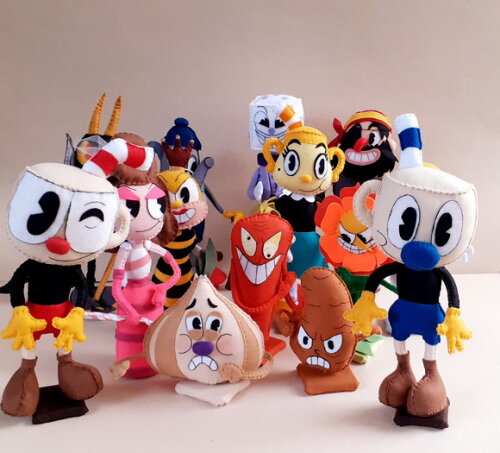 Kit Cuphead 14 Peças em Feltro