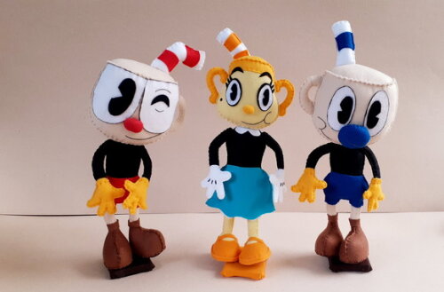 Kit Cuphead 14 Peças em Feltro
