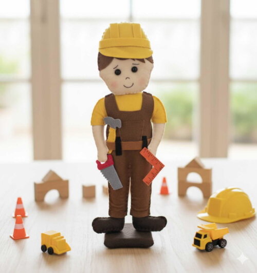 Kit Eletricista e Construtor em Feltro