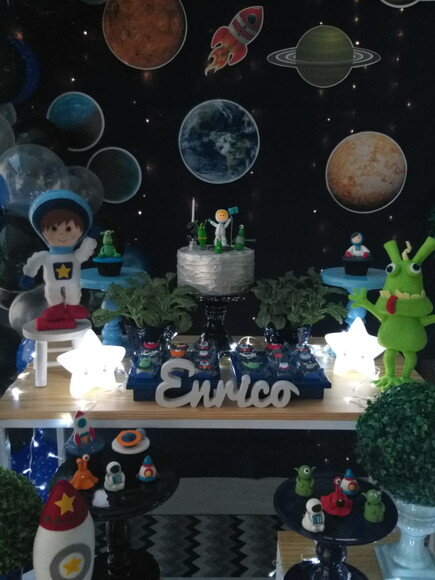 Kit Espacial em Feltro 03 Peças