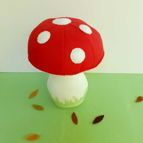Kit Fada e Cogumelos de Feltro 5 Peças