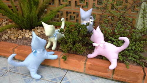 Kit Gatinhos de pano 04 peças