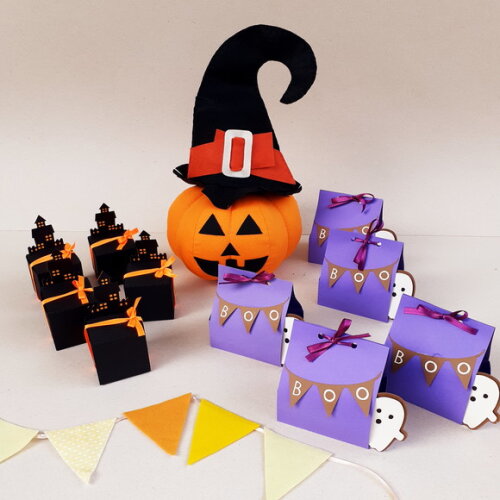 Kit Halloween em Feltro, Papel e Tecido 11 Peças