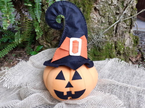 Kit Halloween Gato Preto e Abóbora