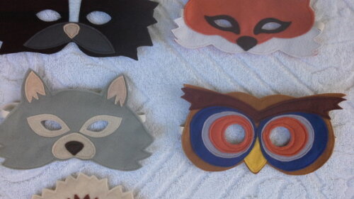 Kit Máscaras Bichos do Bosque 07 Peças