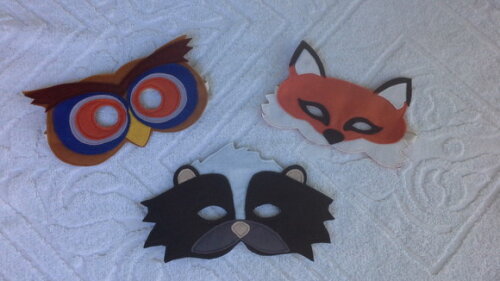 Kit Máscaras Bichos do Bosque 07 Peças