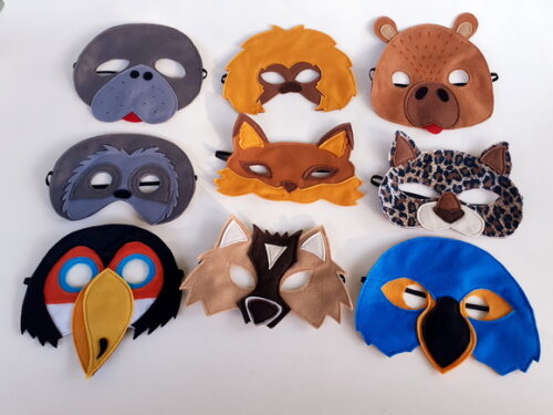 Kit Máscaras Fauna Brasileira 09 Peças