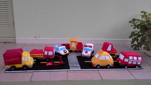 Kit Meios de Transporte Terrestre 10 Peças