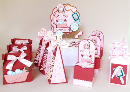 Kit Papelaria Festa Spa 25 Peças