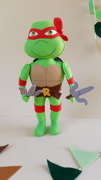 Kit Tartarugas Ninja em Feltro