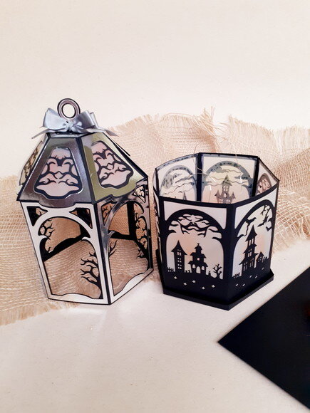 Lanterna de Halloween com Led