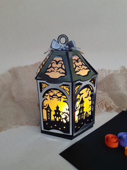 Lanterna de Halloween com Led