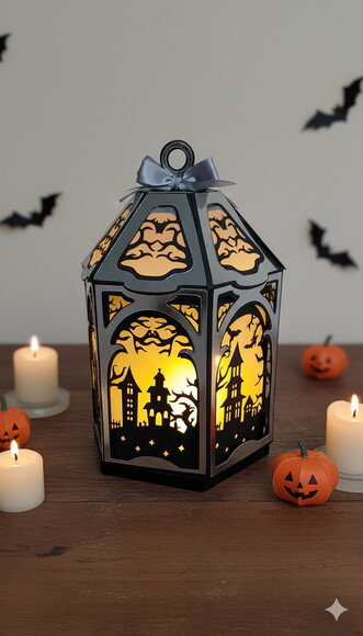 Lanterna de Halloween com Led