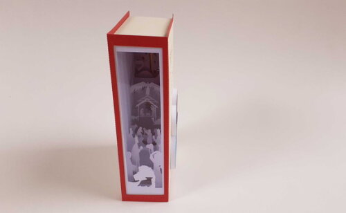 Livro Fake Presépio em Papel Iluminado com Luzinhas de Led
