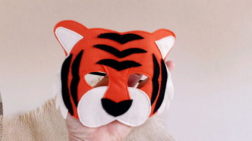 Máscara Tigre de Feltro