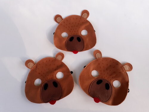 Máscaras Capivara Fauna Brasileira 03 Peças