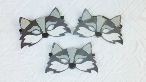 Máscaras Raposa de Bigodes Bichos do Bosque 03 Peças