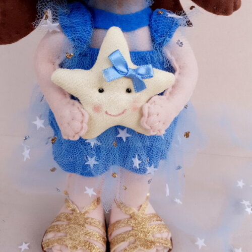 Menina Estrelinha Boneca de Feltro