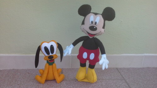 Mickey e Pluto de Feltro