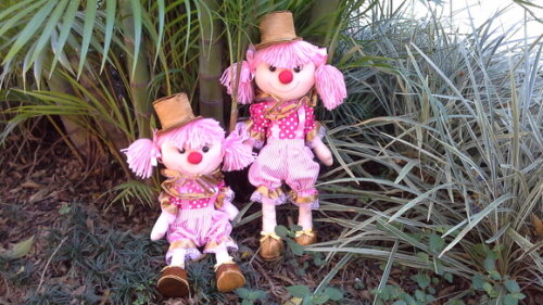 Palhacinhas de Tecido Rosa e Dourado