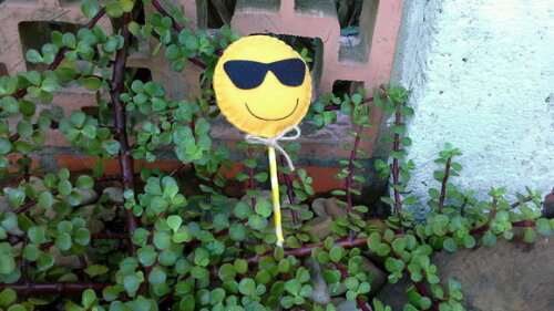 Pirulito Emoji Óculos de Sol de Feltro