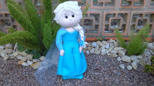 Princesa Elsa de Frozen em Feltro