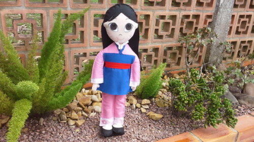 Princesa Mulan em Feltro