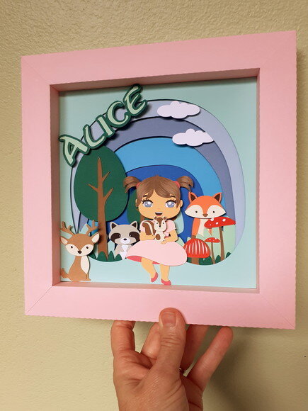 Quadro Quarto Criança Bosque Encantado