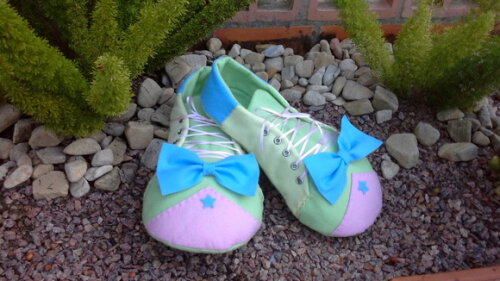 Sapatos de Palhaço em feltro
