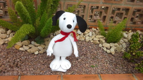 Snoopy e Woodstock em Feltro
