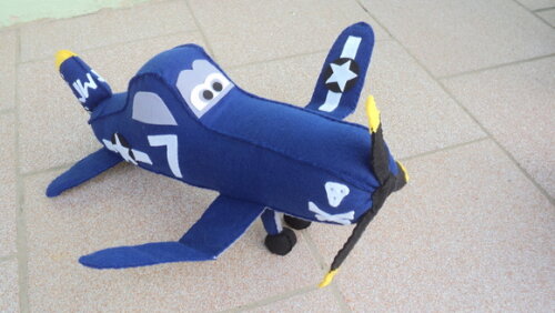 Skipper Aviões em Feltro