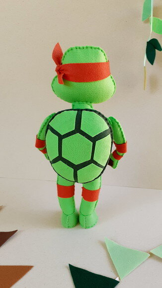 Tartaruga Ninja Michelângelo em Feltro