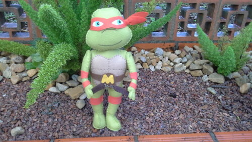 Tartaruga Ninja Michelângelo em Feltro