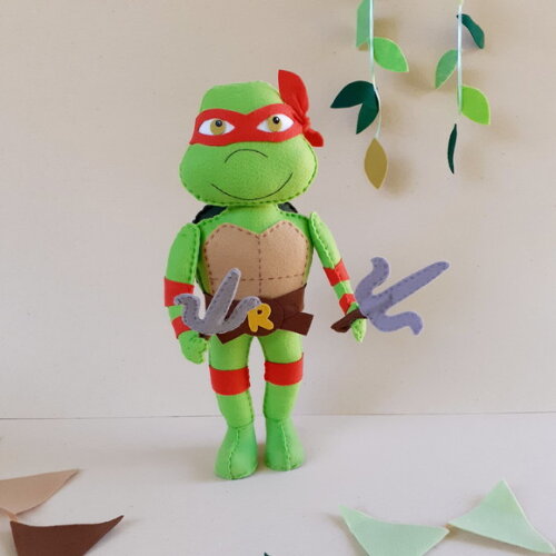 Tartaruga Ninja Rafael em Feltro