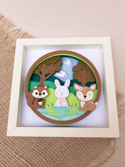 Topo/quadro Bichos do Bosque Papelaria Personalizada