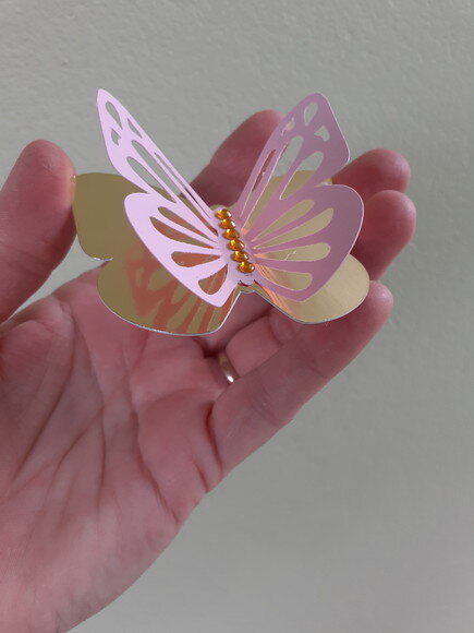 Topper de Rosas e Borboleta de Papel