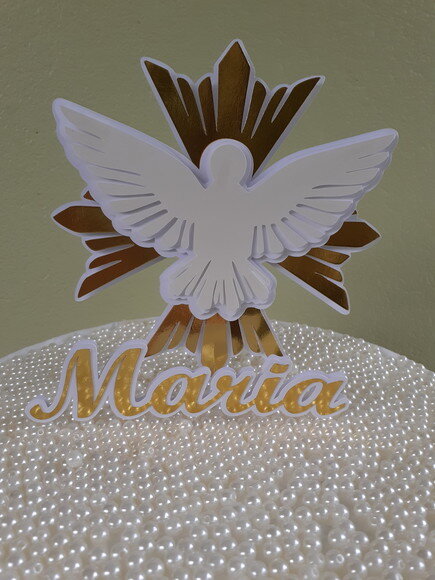 Topper de Bolo Batizado Frete Grátis