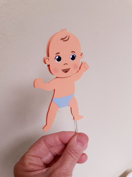 Topper Mesversário Safári 10 Peças Bebê em Pé