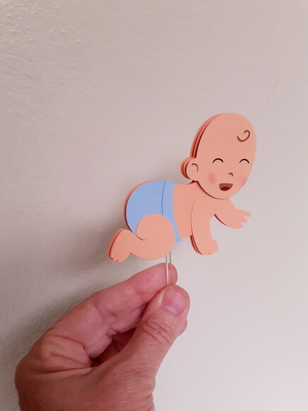 Topper Mesversário Safári 10 Peças Bebê Engatinhando
