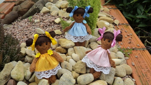 Trio de Bonequinhas Negras