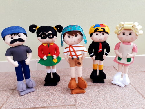 Turma do Chaves em Feltro 05 Peças