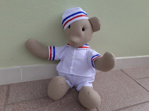 Urso Marinheiro de Tecido