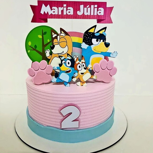 Arquivo de Corte Topo de Bolo Bluey.