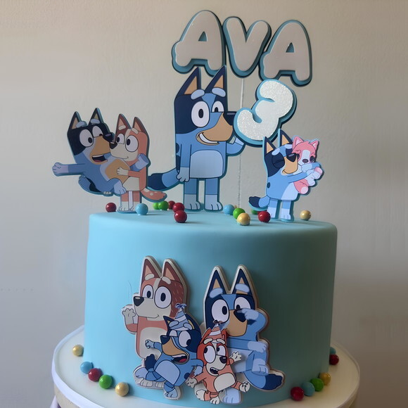 Arquivo de Corte Topo de Bolo Bluey.