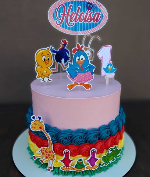 Arquivo de Corte Topo de Bolo Galinha Pintadinha