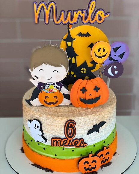 Arquivo de Corte Topo de Bolo Halloween em Camadas.